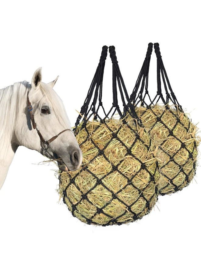 MIYABALA 2PCS Hay Net for Horses,Slow Feed Hay Bag for Horses Goat Sheep,Hanging Hay Feeder Bag for Horses Stable Stall Paddock Rest Toy - Image 1