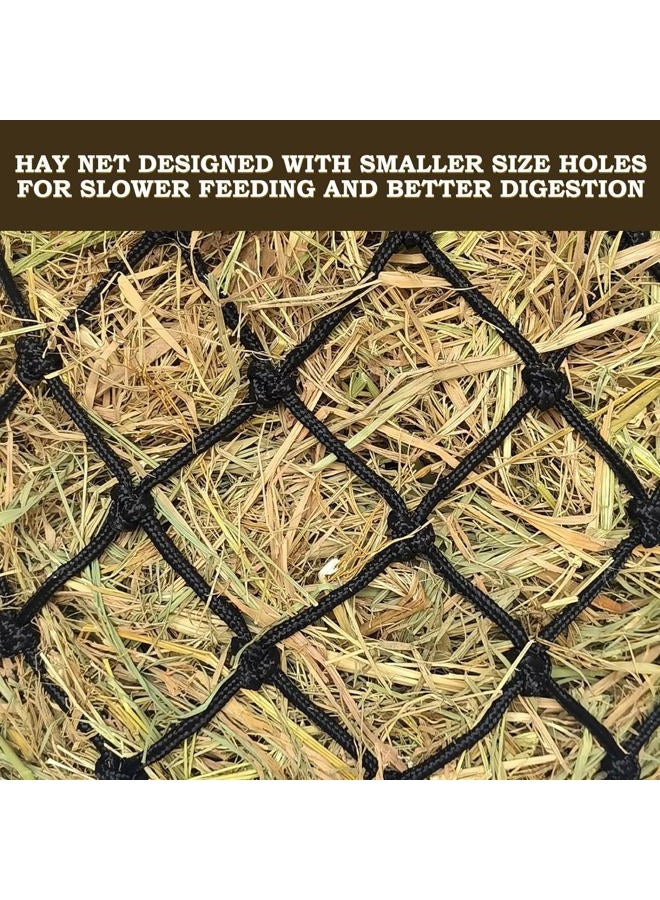 MIYABALA 2PCS Hay Net for Horses,Slow Feed Hay Bag for Horses Goat Sheep,Hanging Hay Feeder Bag for Horses Stable Stall Paddock Rest Toy - Image 5