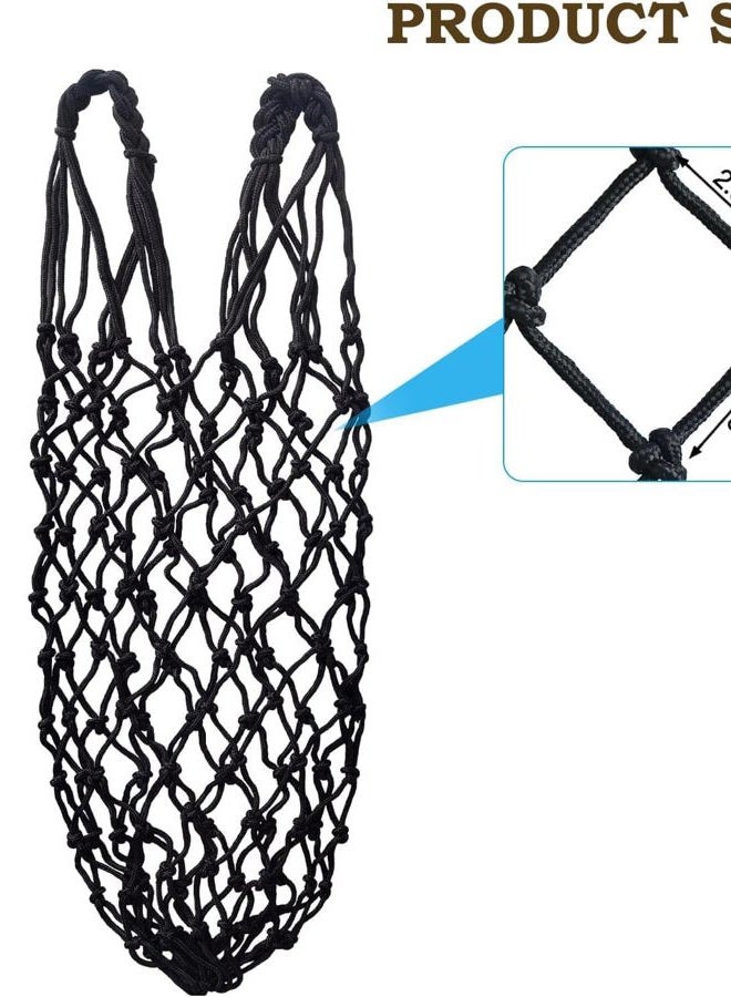 MIYABALA 2PCS Hay Net for Horses,Slow Feed Hay Bag for Horses Goat Sheep,Hanging Hay Feeder Bag for Horses Stable Stall Paddock Rest Toy - Image 2