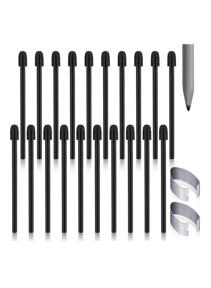 20 قطعة من رؤوس أقلام التحديد لاستبدال قلم ستايلس Remarkable 2 رؤوس ناعمة سوداء - Image 1