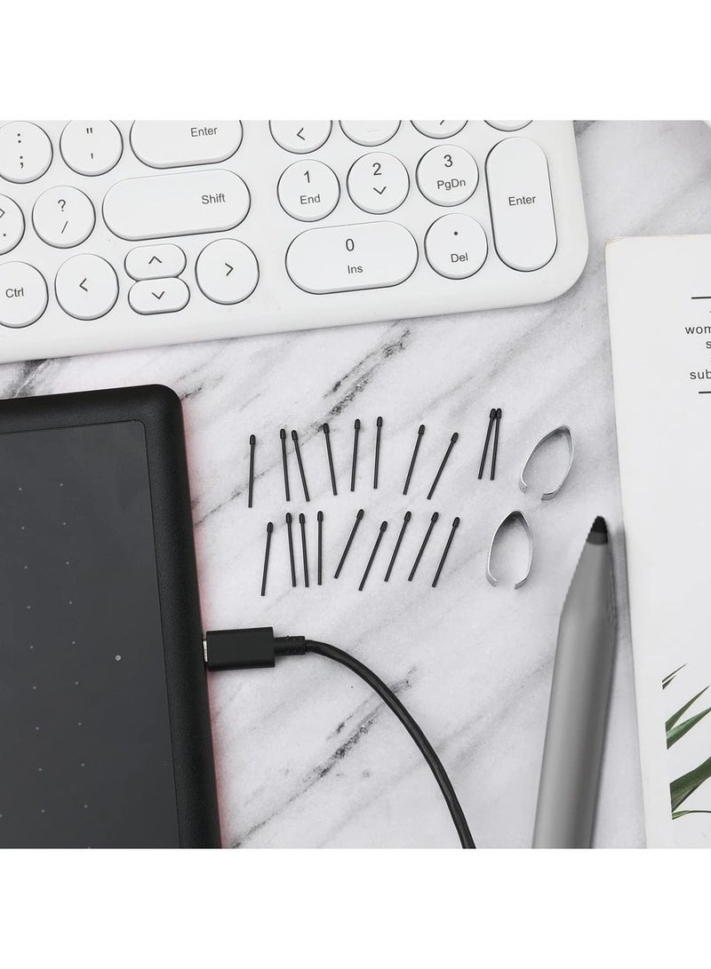 20 قطعة من رؤوس أقلام التحديد لاستبدال قلم ستايلس Remarkable 2 رؤوس ناعمة سوداء - Image 2