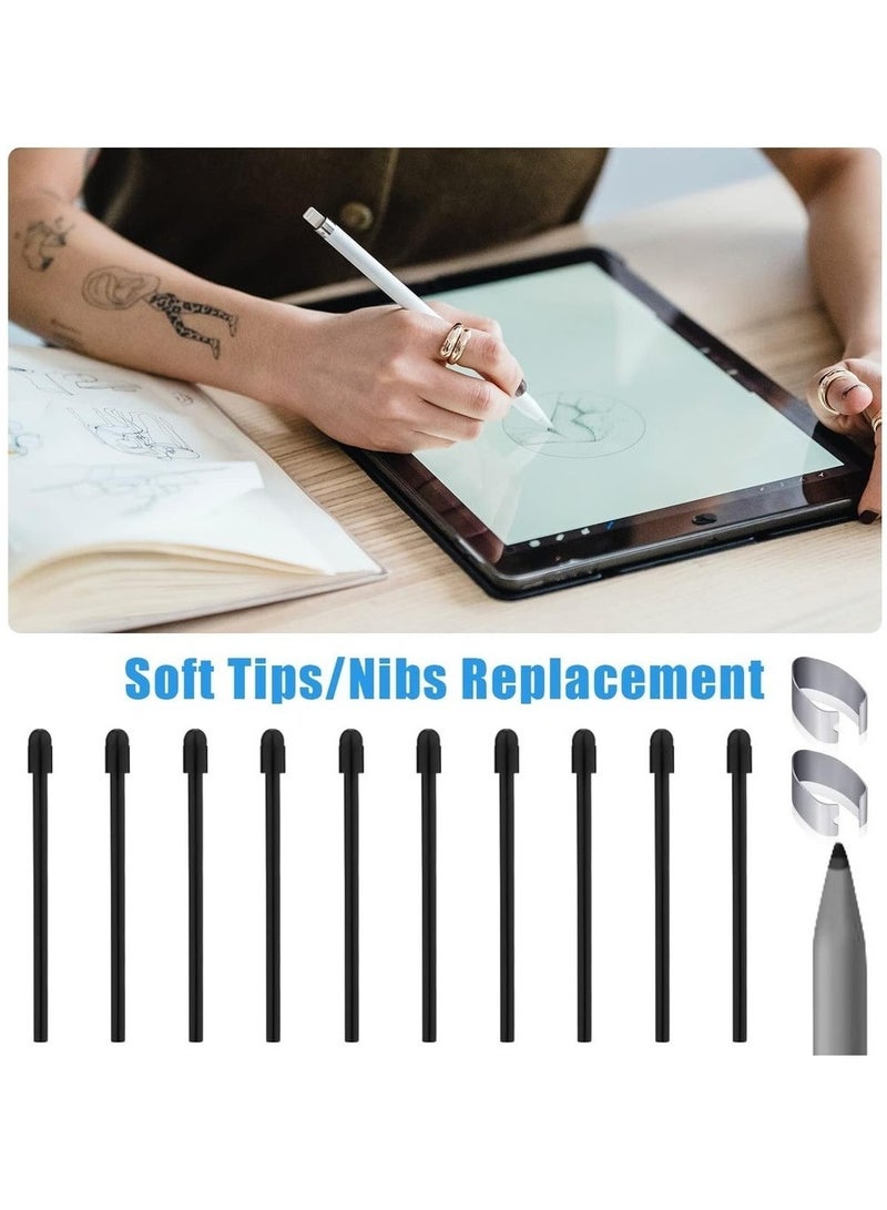 20 قطعة من رؤوس أقلام التحديد لاستبدال قلم ستايلس Remarkable 2 رؤوس ناعمة سوداء - Image 3