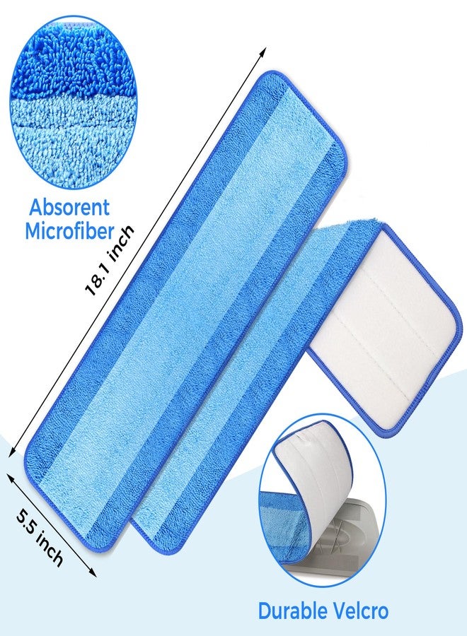 wlich 4-Pack Microfiber Cleaning Pads, 18-Inch Microfiber Mop Pads Compatible with Bona Mop, Washable and Reusable Mop Pad Refills for Hardwood Tile Laminate Floors - Image 2