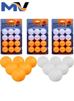 MAGIC VAULT 36pcs Ping Pong Balls Training Table Tennis Balls High Performance ABS Training Balls Ultimate Durability for Indoor Outdoor Ping Pong Tables Orange & White  - Image 1