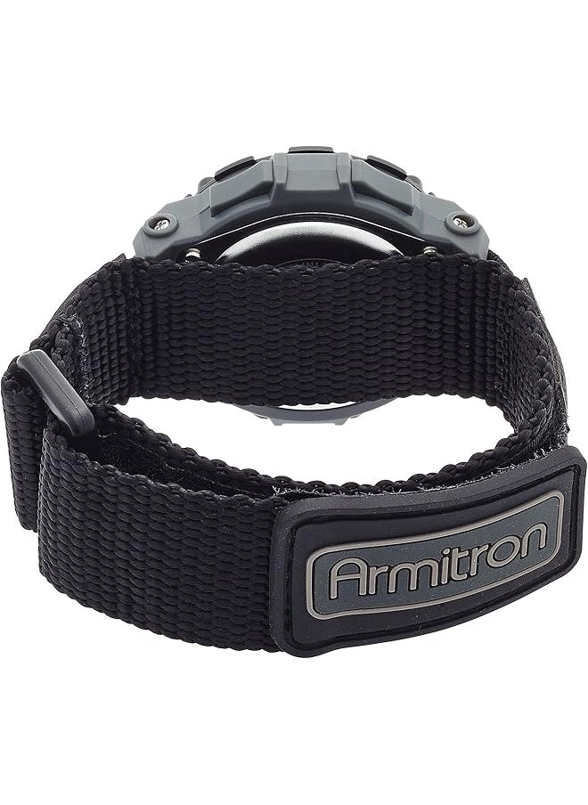 Armitron - Sport Unisex 40 8291Blk Gray Accented Digital Chronograph Black Nylon Strap Watch - Image 1