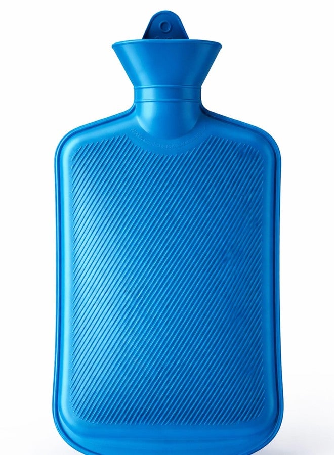 Crescent Premium Rubber Hot water Bag for Instant Period Pain Relief| 2000 ML (Blue) - Image 1