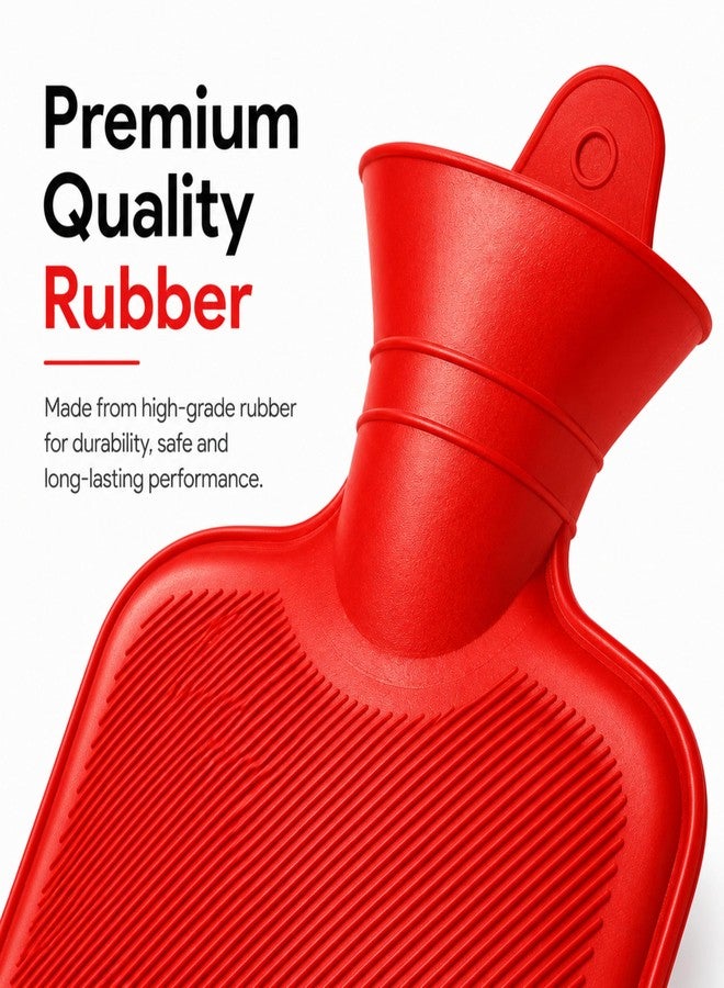 Crescent Premium Rubber Hot water Bag for Instant Period Pain Relief| 2000 ML (Blue) - Image 3
