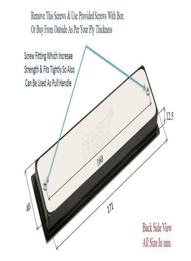 فاست مقبض باب منزلق مخفي ومقبض سحب باب مخفي من النحاس العتيق بتصميم معماري كامل من FAST CSH02 (بني، 160 مم) - Image 3