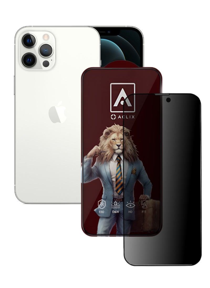 ACLIX Antistatic ESD Dustproof Premium Quality High Definition Tempered Glass Screen Protector Designed For  iPhone 12 Pro Max - Image 1