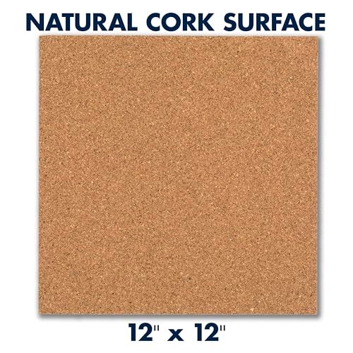Quartet Cork Tiles, Bulletin Board Cork Panels 12" x 12" x 3/16", Natural, 8 Pack (108) - Image 4