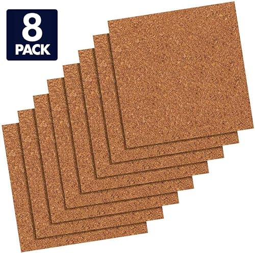 Quartet Cork Tiles, Bulletin Board Cork Panels 12" x 12" x 3/16", Natural, 8 Pack (108) - Image 2