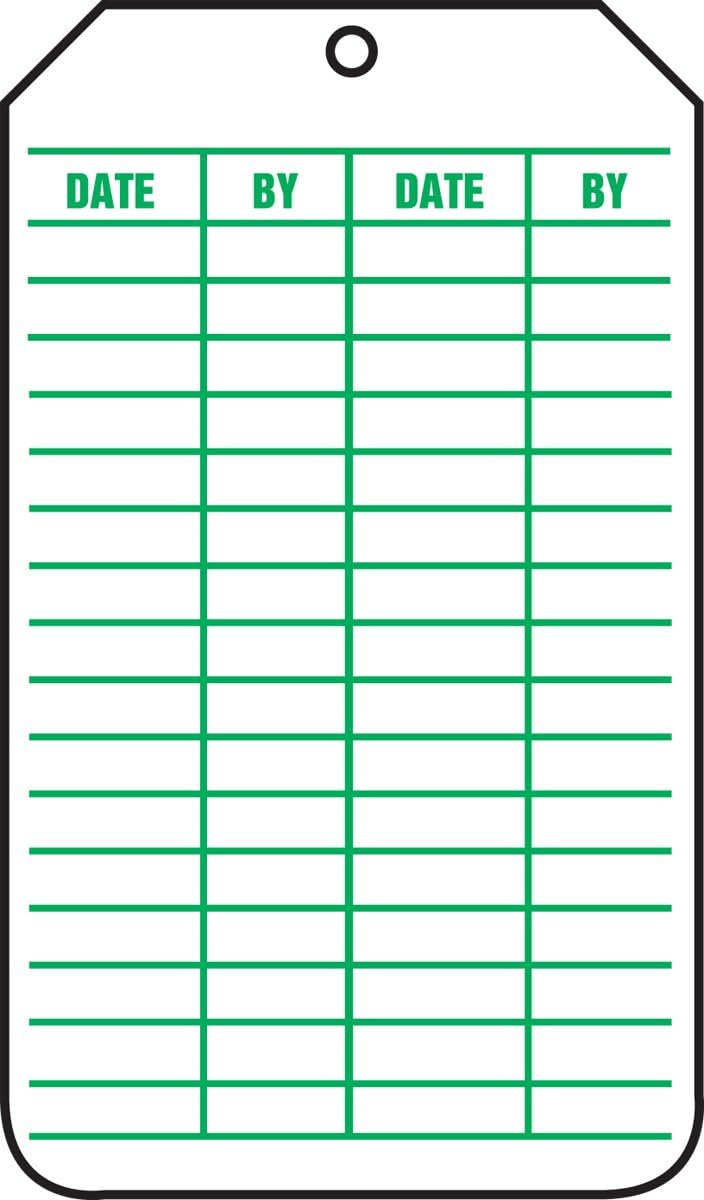 Accuform Signs TRS317CTP Scaffold Status Tag, Legend"Scaffold Inspection", 5.75" Length x 3.25" Width x 0.010" Thickness, PF-Cardstock, Green on White (Pack of 25) - Image 3