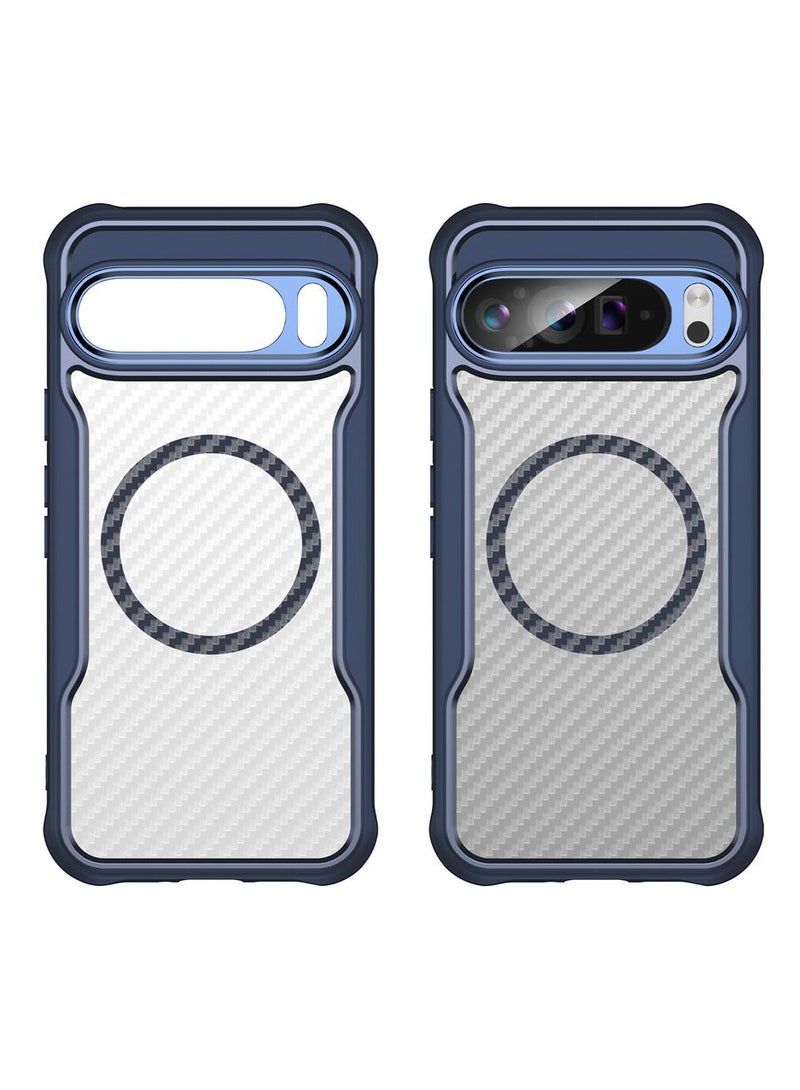 جراب Google Pixel 9 Pro XL، جراب هاتف مرن من مادة TPU+PU رفيع شفاف من البلاستيك الصلب مع حماية من السقوط لهاتف Google Pixel 9 Pro XL - Image 2