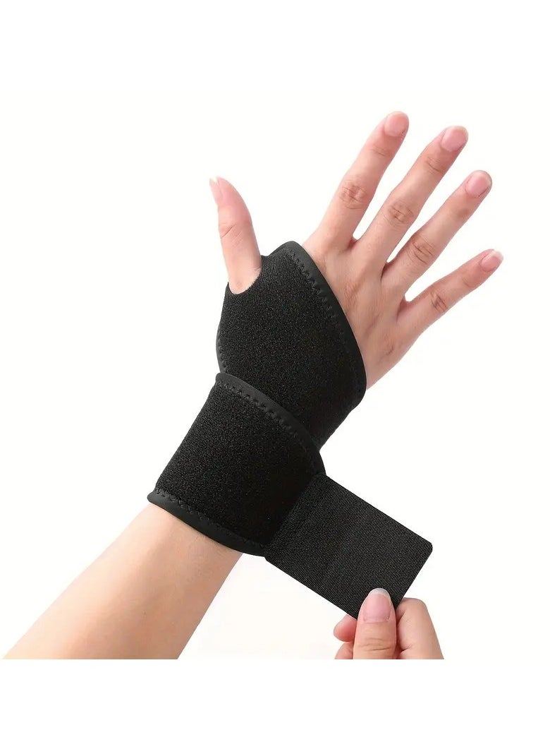 Goolsky 1pc Adjustable Wrist Brace Wrap For Women & Men, Comfortable Sports Wrist Compression Strap For Work, Fitness, Weightlifting, Wrist Splint Support For Left Or Right Hand  - Image 1