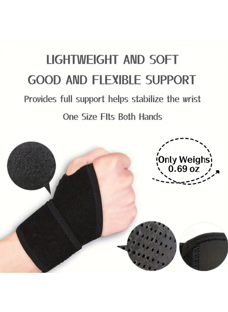 Goolsky 1pc Adjustable Wrist Brace Wrap For Women & Men, Comfortable Sports Wrist Compression Strap For Work, Fitness, Weightlifting, Wrist Splint Support For Left Or Right Hand  - Image 4