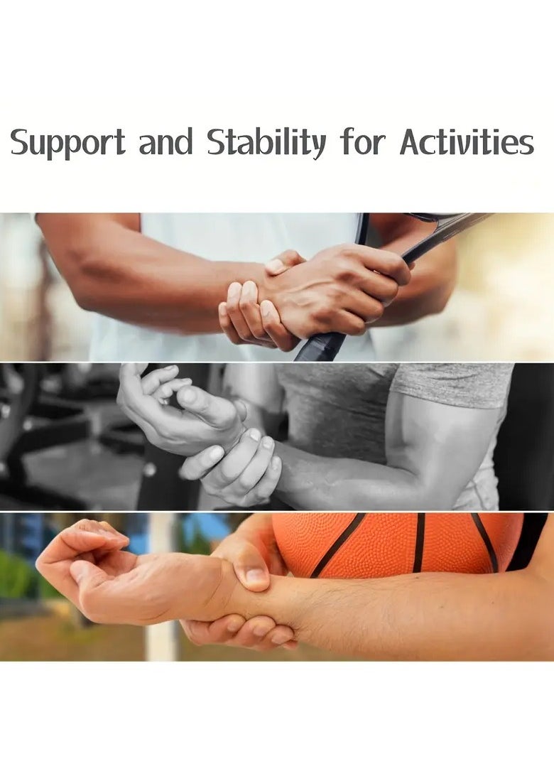 Goolsky 1pc Adjustable Wrist Brace Wrap For Women & Men, Comfortable Sports Wrist Compression Strap For Work, Fitness, Weightlifting, Wrist Splint Support For Left Or Right Hand  - Image 5