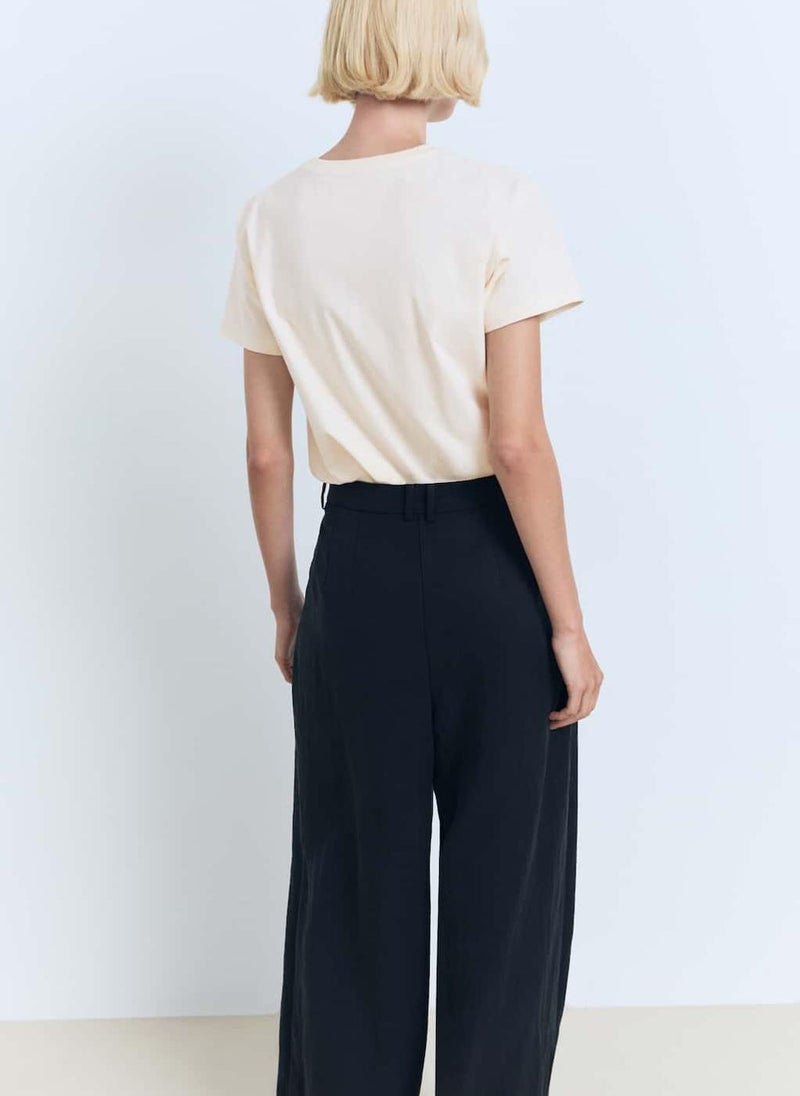 MANGO Crochet Flower Embroidered T-Shirt  - Image 2