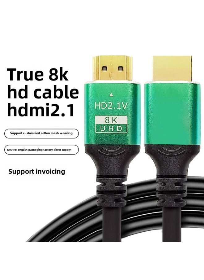 Generic HDMI Cable 2.1 Edition 8K TV Computer Set Top Box Video HD Cable Computer Notebook Video Cable-Color:Green-Line Length:Boxed 1.8m  - Image 2