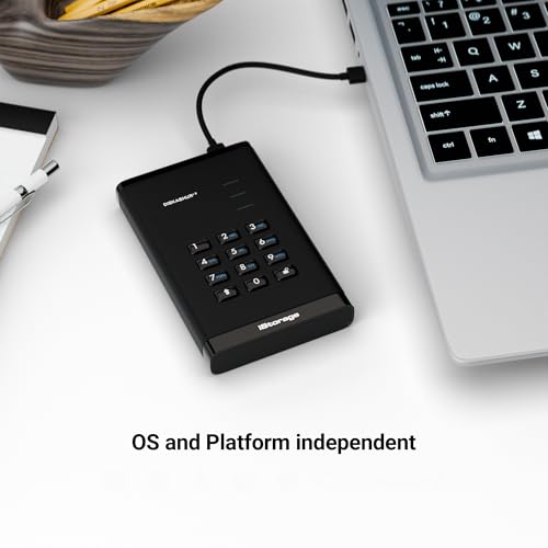 iStorage diskAshur3 SSD 1TB Black Secure Portable Solid State Drive Password Protected Dust Water Resistant Hardware Encryption - Image 3