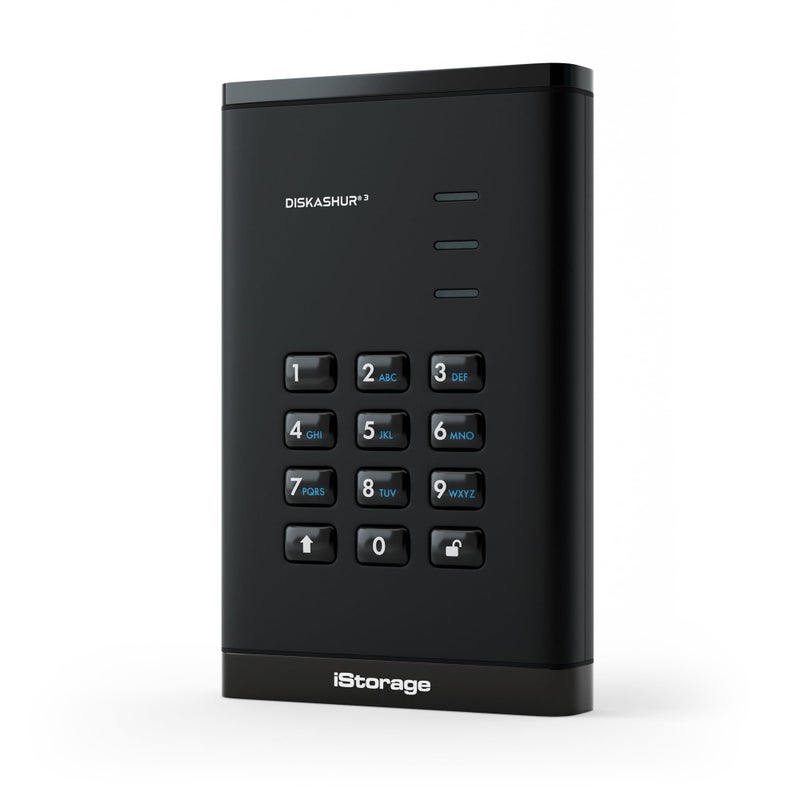iStorage diskAshur3 SSD 1TB Black Secure Portable Solid State Drive Password Protected Dust Water Resistant Hardware Encryption - Image 2