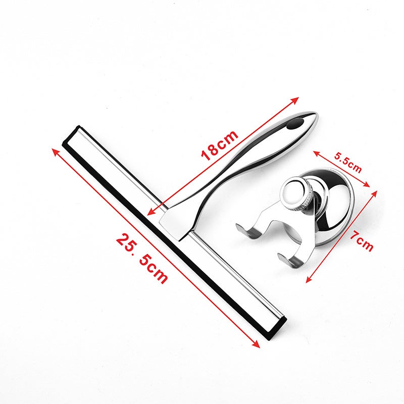 Manual Bathroom Wiper Zinc Alloy Window Scraper Glass Cleaner Glass Scraper Stainless Steel Wiper Glass - Image 1
