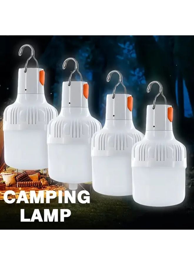 4pcs LED USB Rechargeable Camping Light Portable Handheld Lantern Fishing Lamp - Image 1