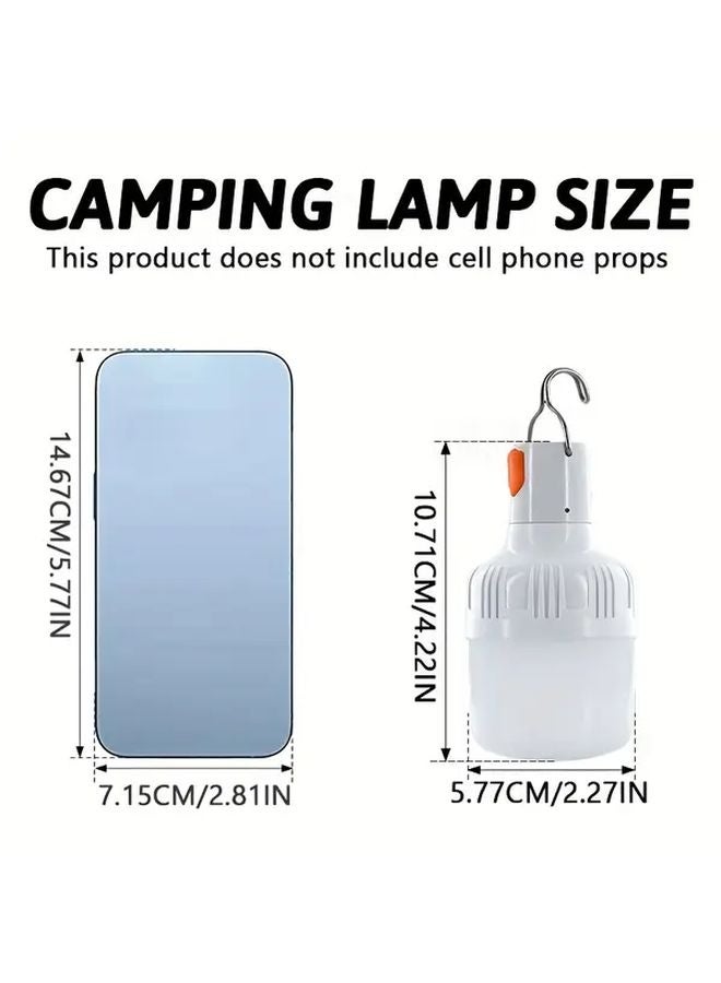 4pcs LED USB Rechargeable Camping Light Portable Handheld Lantern Fishing Lamp - Image 4