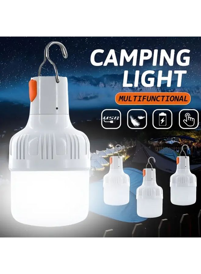 4pcs LED USB Rechargeable Camping Light Portable Handheld Lantern Fishing Lamp - Image 3