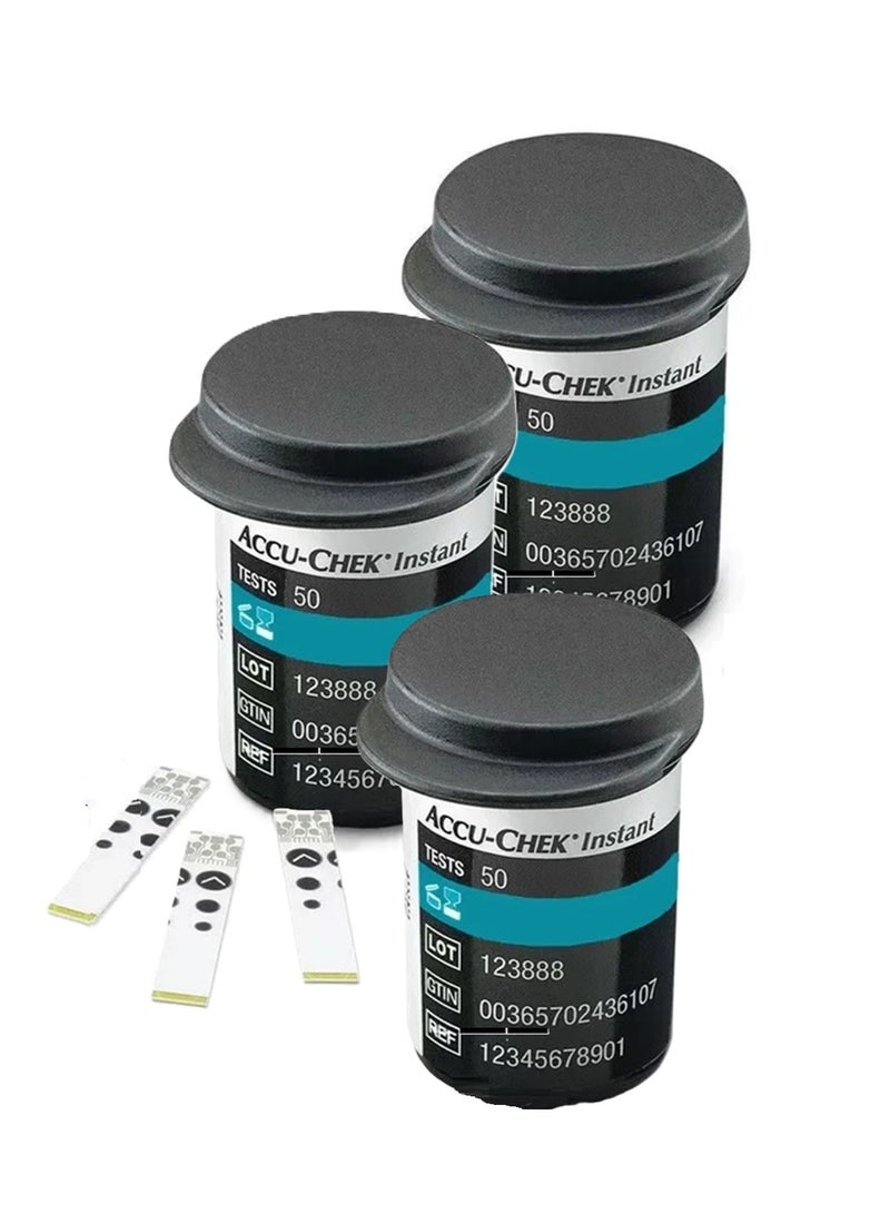 ACCU-CHEK Instant Blood Glucose Monitoring Kit Blood Glucose Monitoring Kit Accu Chek Instant Ultra Accurate + 150 Pieces Strips (3 packs of 50) - Image 2
