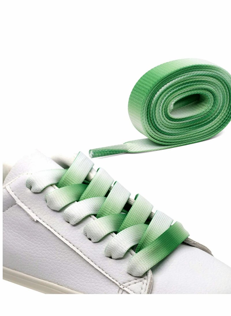2 Pairs Flat Wide Shoelaces, 2/5 Inch, for Athletic Sneakers Running Shoes and Boots - Image 1