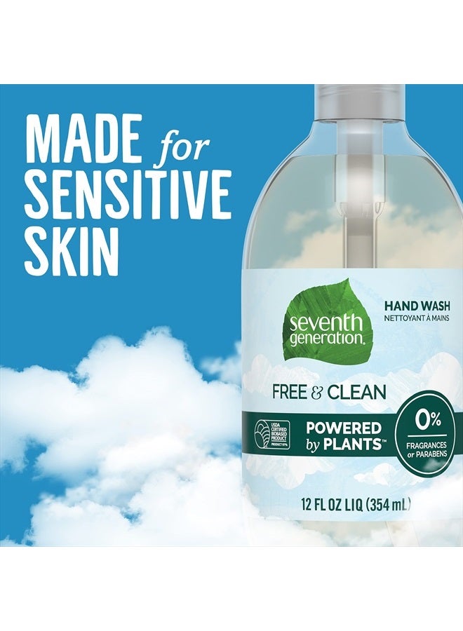Seventh Generation Liquid Hand Soap Fragrance Free Free & Clean Unscented Hand Soap 12 Fl.oz, Pack of 8 - Image 2