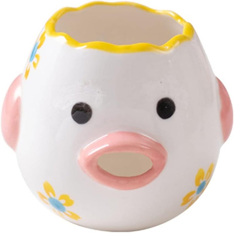 comfrt Ceramic Eggs Ceramic Egg Separator Cartoon Egg Separator Mini Egg White Yolk Separator Ceramic Egg Separator Kitchen Baking Tools ( Style 6 ) Stainer Steel Strainer - Image 1