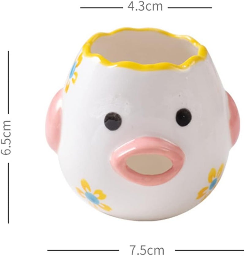 comfrt Ceramic Eggs Ceramic Egg Separator Cartoon Egg Separator Mini Egg White Yolk Separator Ceramic Egg Separator Kitchen Baking Tools ( Style 6 ) Stainer Steel Strainer - Image 2