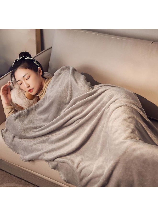 CityRiya-Long Travel Blanket and Pillow, 3 in 1 Cat Paw Blanket Pillow for Car, Plush Blanket + Cat Paw Throw Pillow + Hand Muff, Foldable Zipper Airplane Blankets Set, Soft Sofa Cushion Pillows (Grey) - Image 5