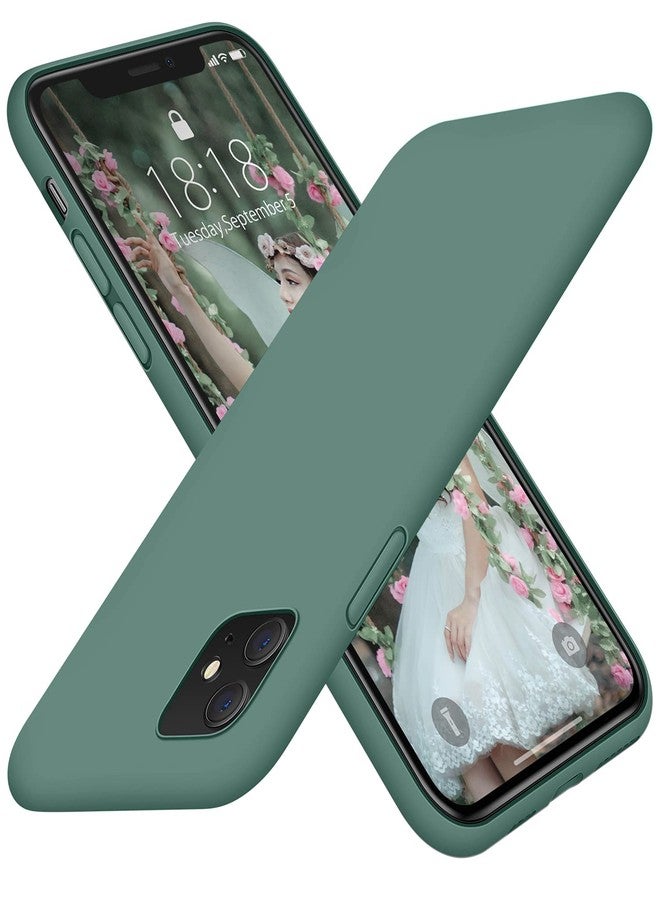 DTTO Compatible with iPhone 11 Case, [Romance Series] Full Covered Silicone Cover [Enhanced Camera and Screen Protection] with Honeycomb Grid Pattern Cushion for iPhone 11 6.1” 2019, Midnight Green - Image 1