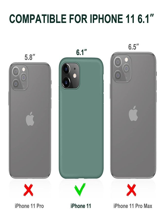 DTTO Compatible with iPhone 11 Case, [Romance Series] Full Covered Silicone Cover [Enhanced Camera and Screen Protection] with Honeycomb Grid Pattern Cushion for iPhone 11 6.1” 2019, Midnight Green - Image 5