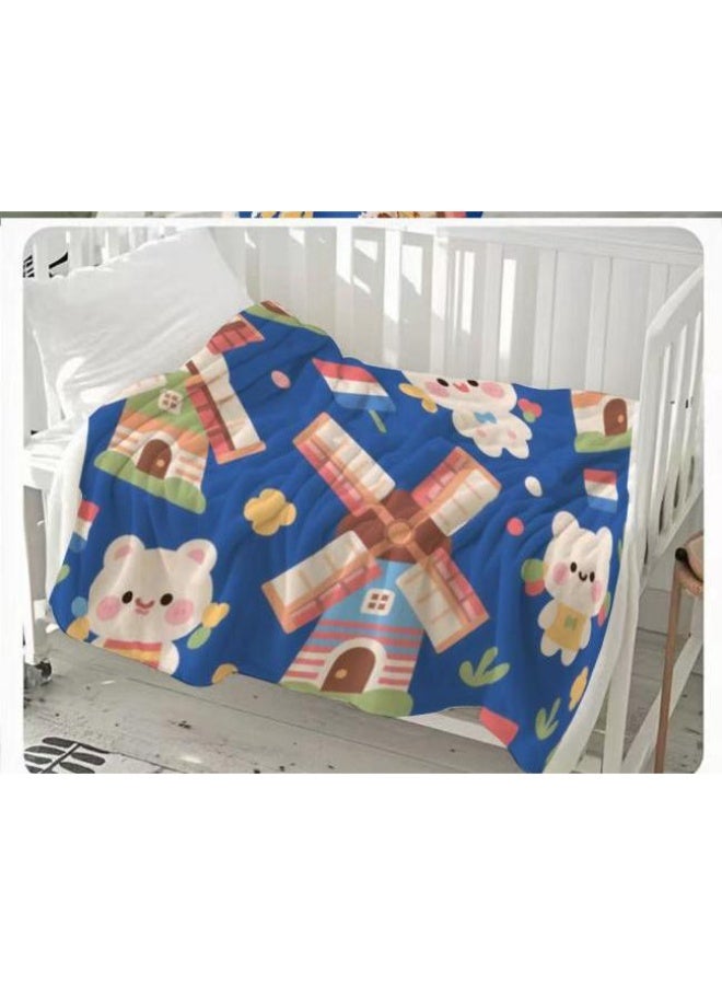 عام بطانية رقيقة من الفانيلا الكرتونية للأطفال والرضع (دافئة ومريحة، ومناسبة للنوم والألعاب) 70 سم * 100 سم - Image 2