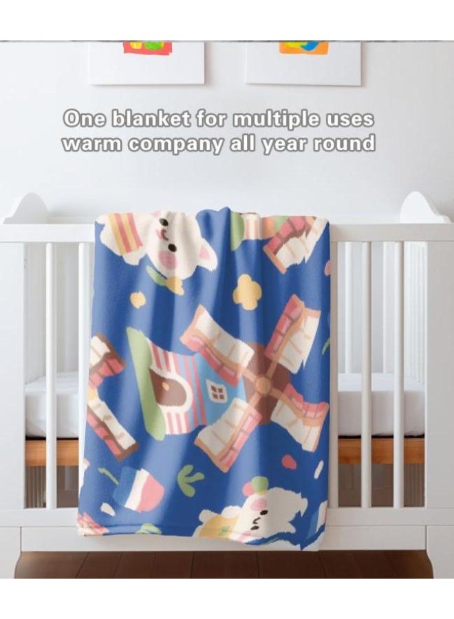 عام بطانية رقيقة من الفانيلا الكرتونية للأطفال والرضع (دافئة ومريحة، ومناسبة للنوم والألعاب) 70 سم * 100 سم - Image 5