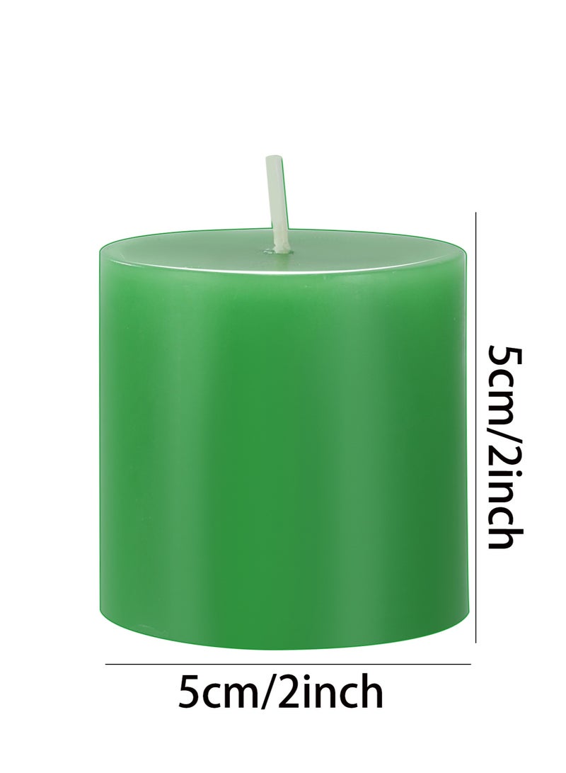 12 Per box of Green Tea blossom scented candles with a cylindrical diameter and height of 5cm/2inch. Natural fragrance smokeless aromatherapy candles Perfect for Wedding, Parties, Spas, Home Gatherings and Dinner - Image 3