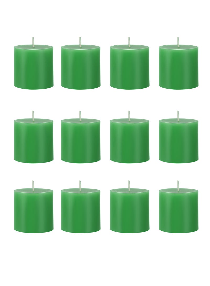 12 Per box of Green Tea blossom scented candles with a cylindrical diameter and height of 5cm/2inch. Natural fragrance smokeless aromatherapy candles Perfect for Wedding, Parties, Spas, Home Gatherings and Dinner - Image 2
