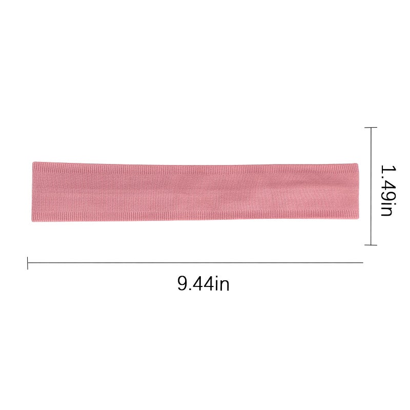 ONEYE Non Slip Headband Workout Headbands for Women Men Solid Sport Headbands Silicone Sweatbands Elastic Sport Hair Bands for Yoga Running Sports Travel Indoor Fitness Gym with 5 PCS - Image 2