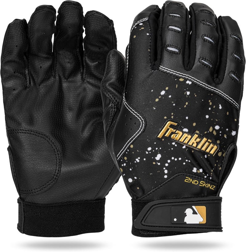 Franklin Sports MLB 2nd Skinz Batting Gloves - Adult & Youth Baseball & Softball - Men's & Kids Teeball & Softball Gloves - Multiple Sizes & Colors Available - Image 1