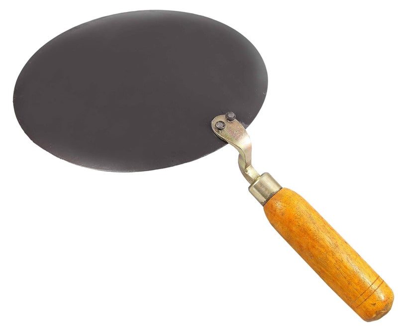 KITCHEN SHOPEE Iron Tawa with steei haedel 9inch Black - Image 3