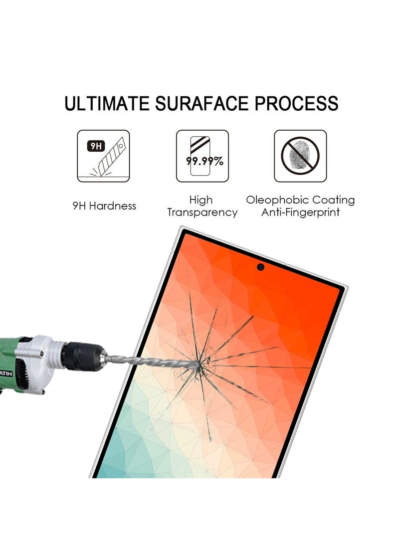 Generic Tempered Glass Screen Protector Full Glue Edge to Edge 9H Hardness Anti Fingerprint Scratch Resistance Glass (Fingerprint work) For Samsung Galaxy S24 Ultra  - Image 3