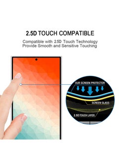 Generic Tempered Glass Screen Protector Full Glue Edge to Edge 9H Hardness Anti Fingerprint Scratch Resistance Glass (Fingerprint work) For Samsung Galaxy S24 Ultra  - Image 4