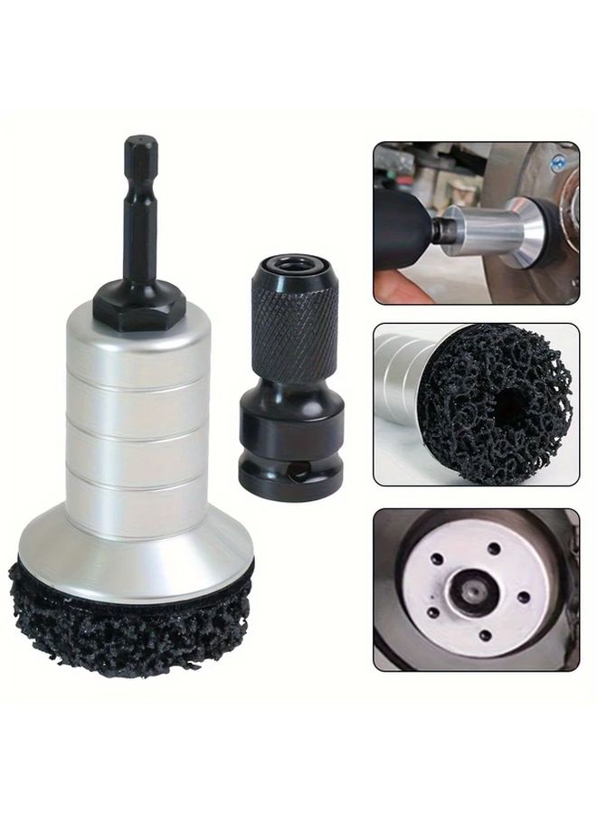 Durable Rust Removal Tool Set 2pcs Ergonomic Handle for Car Wheel Hub Axle Head - Image 1