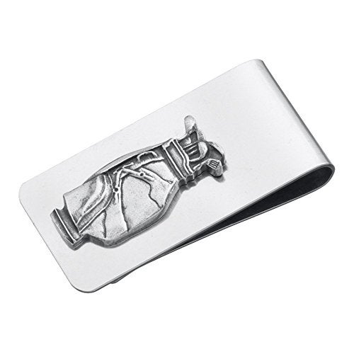 DANFORTH Golf Bag Money Clip For Men - Handcrafted Pewter Metal Money Clip – 2”, Made In USA - Image 1