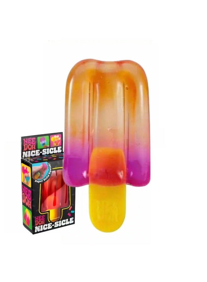Needoh Popsicle Squishy Toy - Stress Relief Fidget Toy, Soft TPR Sensory Squeeze Ball for Kids & Adults, Portable Anxiety Relief Popsicle - Image 1