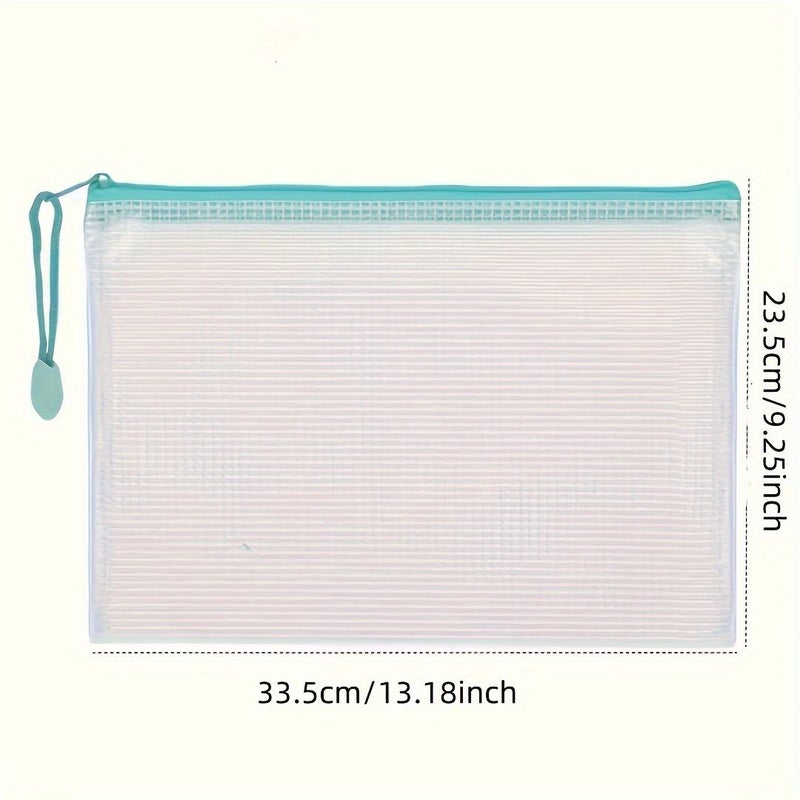 Clear Mesh Stackable Zipper Bags 8 Pack Assorted Colors For Travel Storage - Image 2