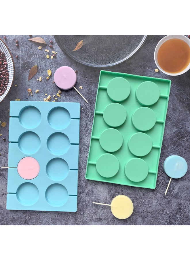 8 Lollipop 416 Silicone Mold Homemade Diy Round Star Lollipop Baking Tools High Temperature Resistant-Color:Rice Powder - Image 5
